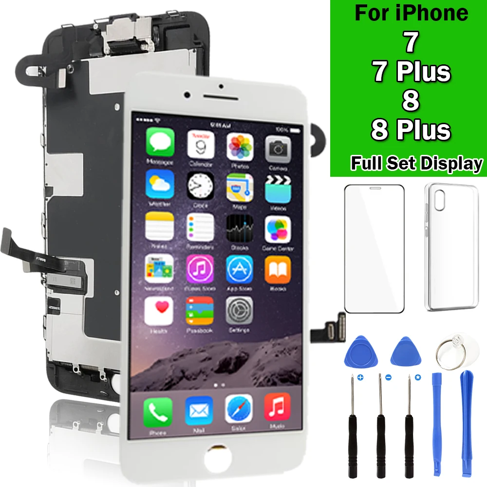 100% Tested Display For iPhone 7 8 Plus 7P 8P LCD Screen Full Set Replacement Complete Touch Digitizer Assembly+Front Camera
100% Tested Display For iPhone 7 8 Plus 7P 8P LCD Screen Full Set Replacement Complete Touch Digitizer Assembly+Front Camera