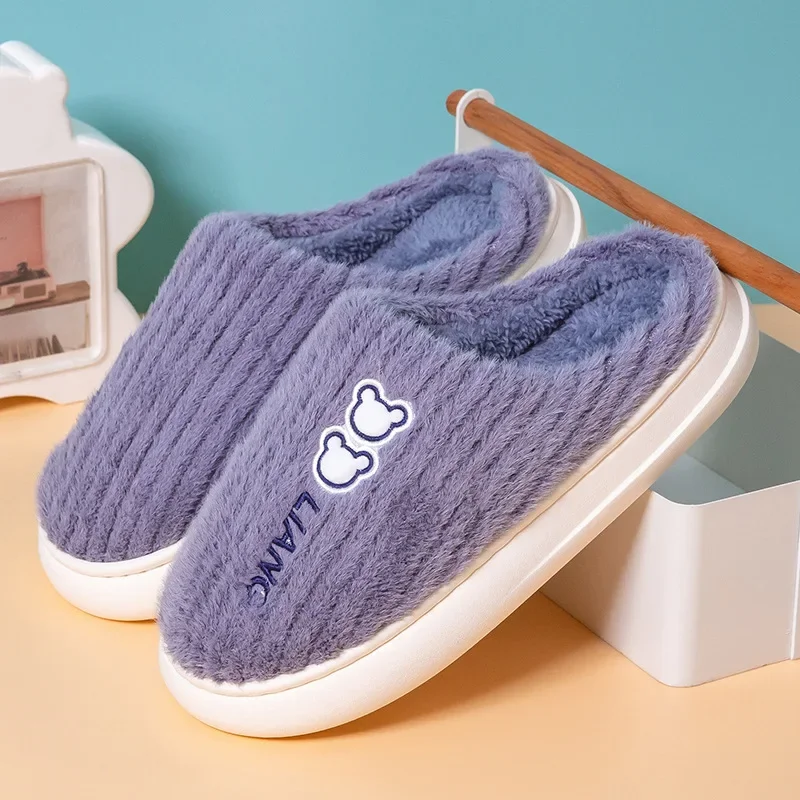 Winter Warm Thick Sole Cotton Slippers Women Soft Bottom Non-Slip Men Slippers for Home Solid Color Indoor Slides Couple Shoes
Winter Warm Thick Sole Cotton Slippers Women Soft Bottom Non-Slip Men Slippers for Home Solid Color Indoor Slides Couple Shoes