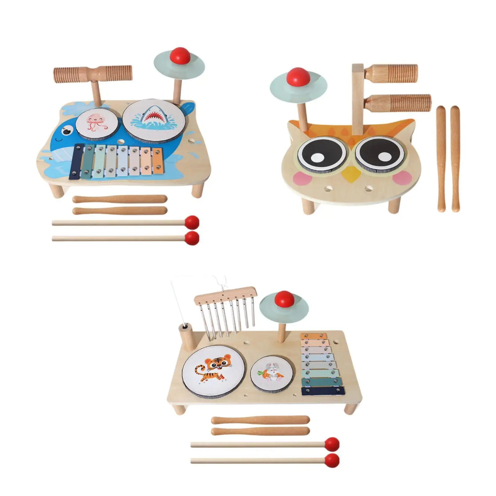 Baby Music Drum Toy Musical Toy Motor Skill Wooden Percussion Instrument Wooden Music Instrument for Ages 12+ Month Years Old
Baby Music Drum Toy Musical Toy Motor Skill Wooden Percussion Instrument Wooden Music Instrument for Ages 12+ Month Years Old