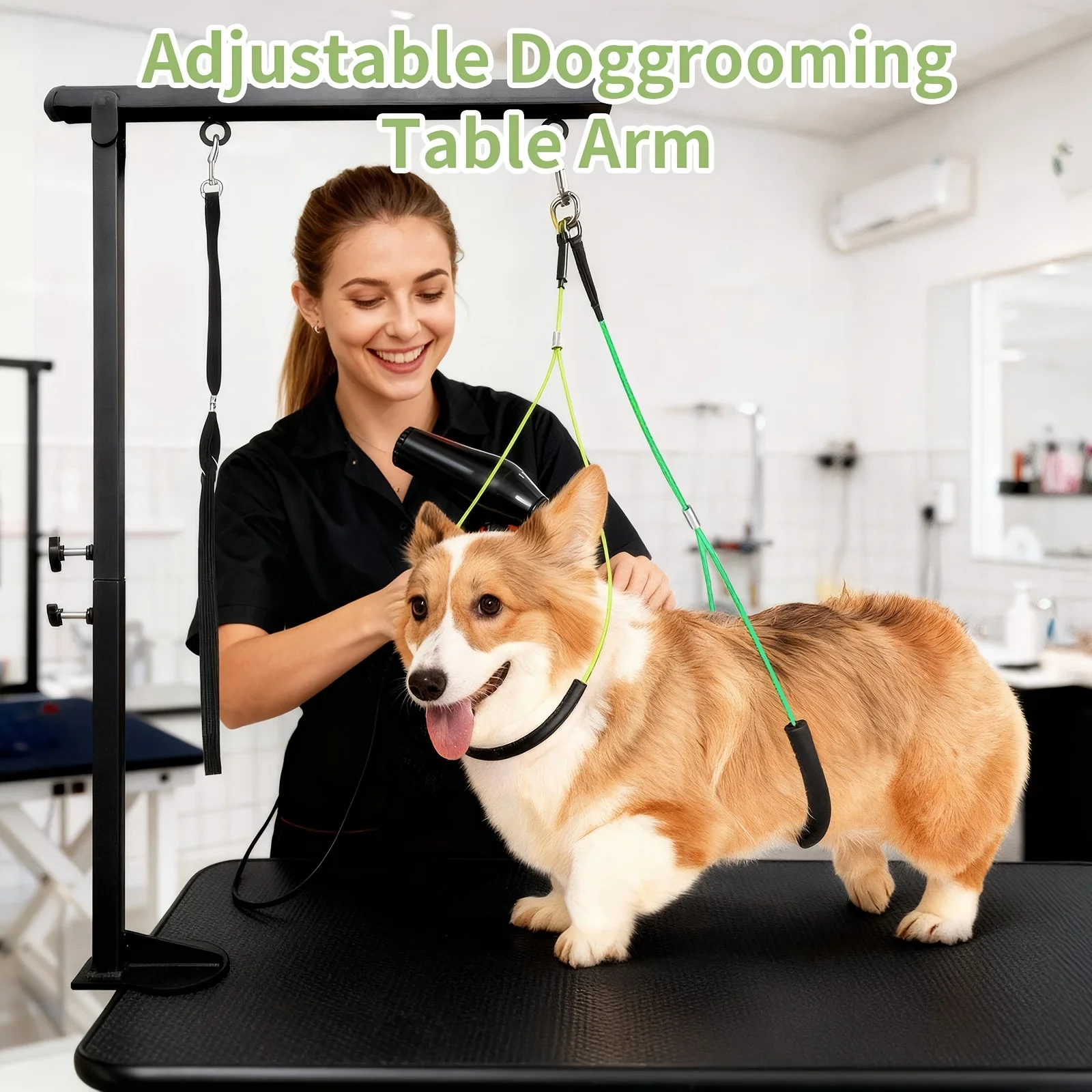 DDHOME Heavy-Duty Armrest for Stable Pet Grooming, Foldable Compact Metal Stand Grooming Table Arm, Comfortable Restraint System with Gentle Grooming Leash, Adjustable Table Clamp Mounting, Ideal for Small to Medium Pets (Table Not Included)
DDHOME Heavy-Duty Armrest for Stable Pet Grooming, Foldable Compact Metal Stand Grooming Table Arm, Comfortable Restraint System with Gentle Grooming Leash, Adjustable Table Clamp Mounting, Ideal for Small to Medium Pets (Table Not Included)