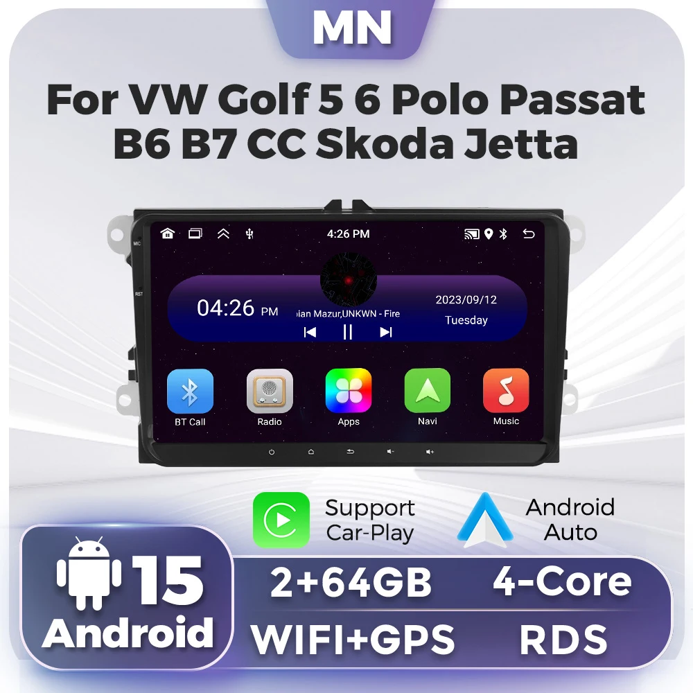 Car Radio Multimedia Player For VW Volkswagen Passat B7 B6 Golf Touran Polo Tiguan Jetta 2 din Android 15 Carplay Touch Button
Car Radio Multimedia Player For VW Volkswagen Passat B7 B6 Golf Touran Polo Tiguan Jetta 2 din Android 15 Carplay Touch Button