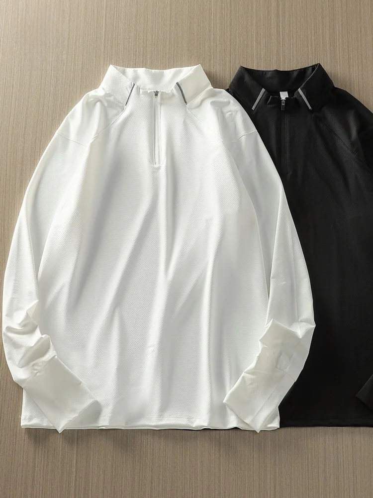 Men's UPF50 Sun Protection Ice Silk Long Sve T-irt Outdoor Sports Anti-Uv Loose Fit Zipper Decorated Faionable Summer ...
Men's UPF50 Sun Protection Ice Silk Long Sve T-irt Outdoor Sports Anti-Uv Loose Fit Zipper Decorated Faionable Summer ...