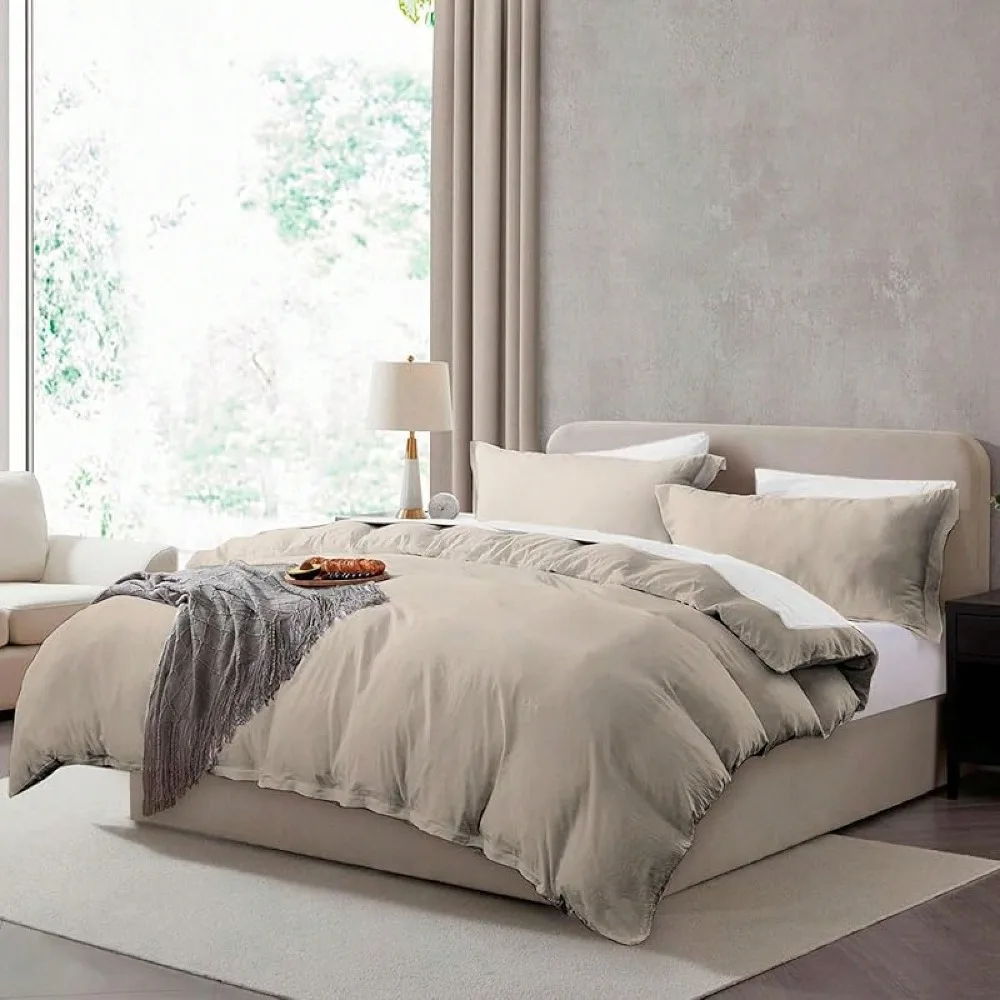 Cover Set - Soft Prewashed White Duvet Cover, 3 Piece Set With Zipper Closure, 1 Duvet Cover 90x90 Inches And 2 Pillow Sha
Cover Set - Soft Prewashed White Duvet Cover, 3 Piece Set With Zipper Closure, 1 Duvet Cover 90x90 Inches And 2 Pillow Sha