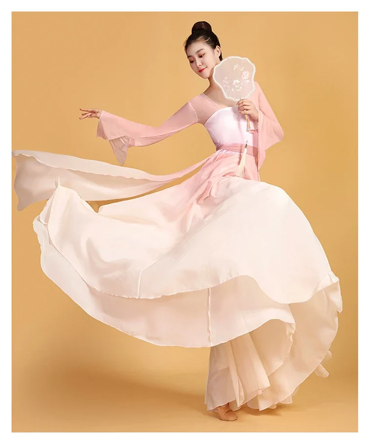 Classical dance practice clothes women's elastic slim pink dress gauze clothes art test performance clothes
Classical dance practice clothes women's elastic slim pink dress gauze clothes art test performance clothes