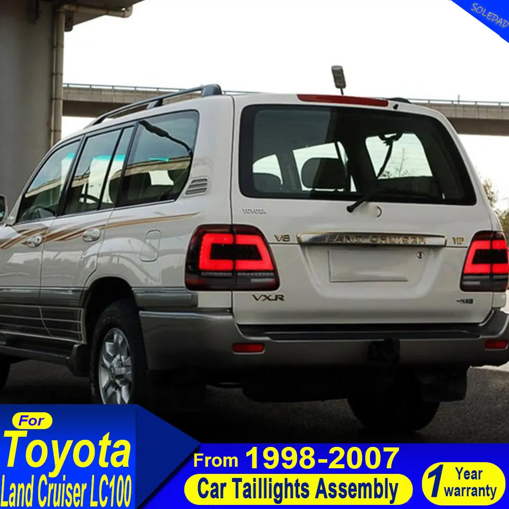 Светодиодный задний фонарь для Toyota Land Cruiser LC100 1998-2007 годов выпуска, задний ходовой свет, стоп-сигнал, динамический указатель поворота
Светодиодный задний фонарь для Toyota Land Cruiser LC100 1998-2007 годов выпуска, задний ходовой свет, стоп-сигнал, динамический указатель поворота