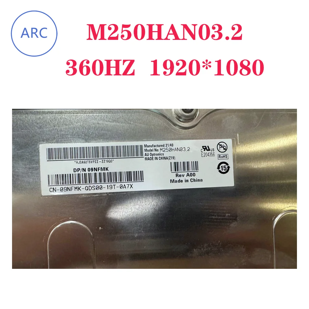 24.5 inch Original LCD Screen panel 360Hz M250HAN03.2 for Dell Alienware AW2523HF
24.5 inch Original LCD Screen panel 360Hz M250HAN03.2 for Dell Alienware AW2523HF