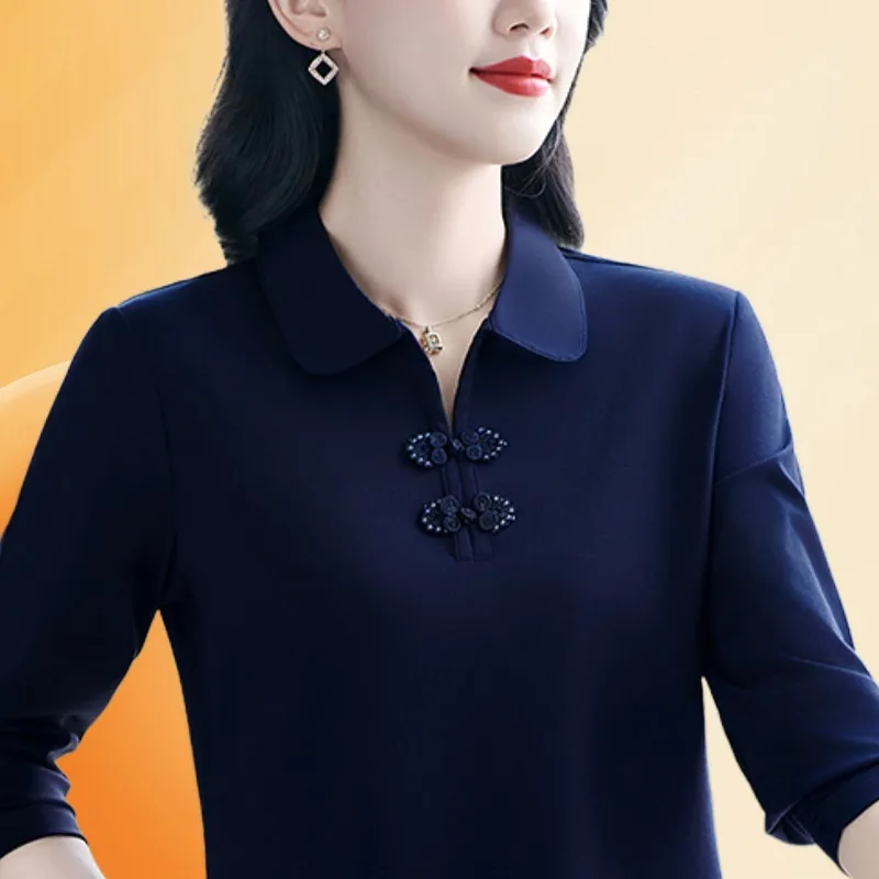 Autumn Chinese Style Long Sleeve Pullover Women Pulovers Elegant T-shirts Polo Shirt Luxury Clothes Youthful Woman Women's Tops
Autumn Chinese Style Long Sleeve Pullover Women Pulovers Elegant T-shirts Polo Shirt Luxury Clothes Youthful Woman Women's Tops