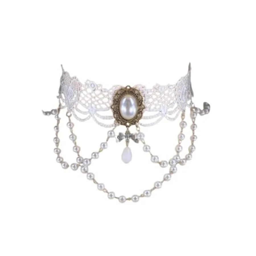 Elegant Gothic Lace Rose Choker Necklace Halloween Vintage Pearl Necklaces Halloween Victorian Lolita Costume Accessories Brida
Elegant Gothic Lace Rose Choker Necklace Halloween Vintage Pearl Necklaces Halloween Victorian Lolita Costume Accessories Brida