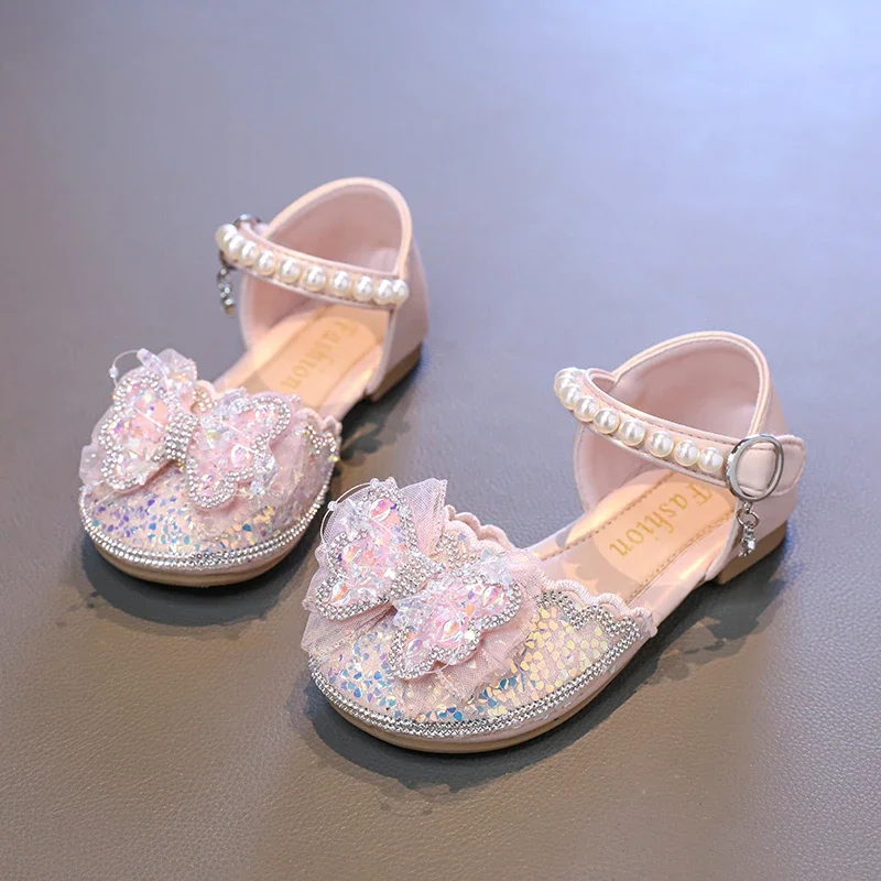 Toddler Girls Sandals Chic Versatile Children Princess Shoes Summer Sweet Shiny Bowknot Kids Fashion Wedding Party Flat Sandals
Toddler Girls Sandals Chic Versatile Children Princess Shoes Summer Sweet Shiny Bowknot Kids Fashion Wedding Party Flat Sandals