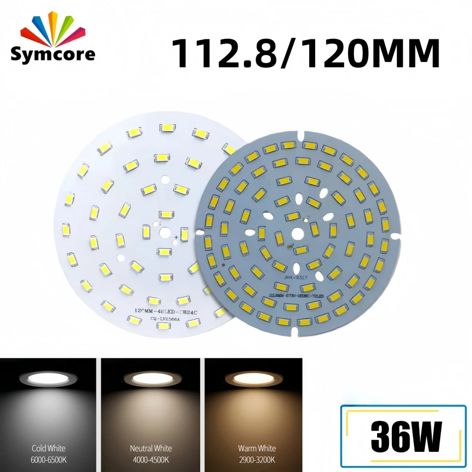 36W Light Board SMD5730 Brightness Light Beads 112.8MM 120MM LED Lamp Panel PCB With LED For DIY Ceiling Light Floodlight
36W Light Board SMD5730 Brightness Light Beads 112.8MM 120MM LED Lamp Panel PCB With LED For DIY Ceiling Light Floodlight