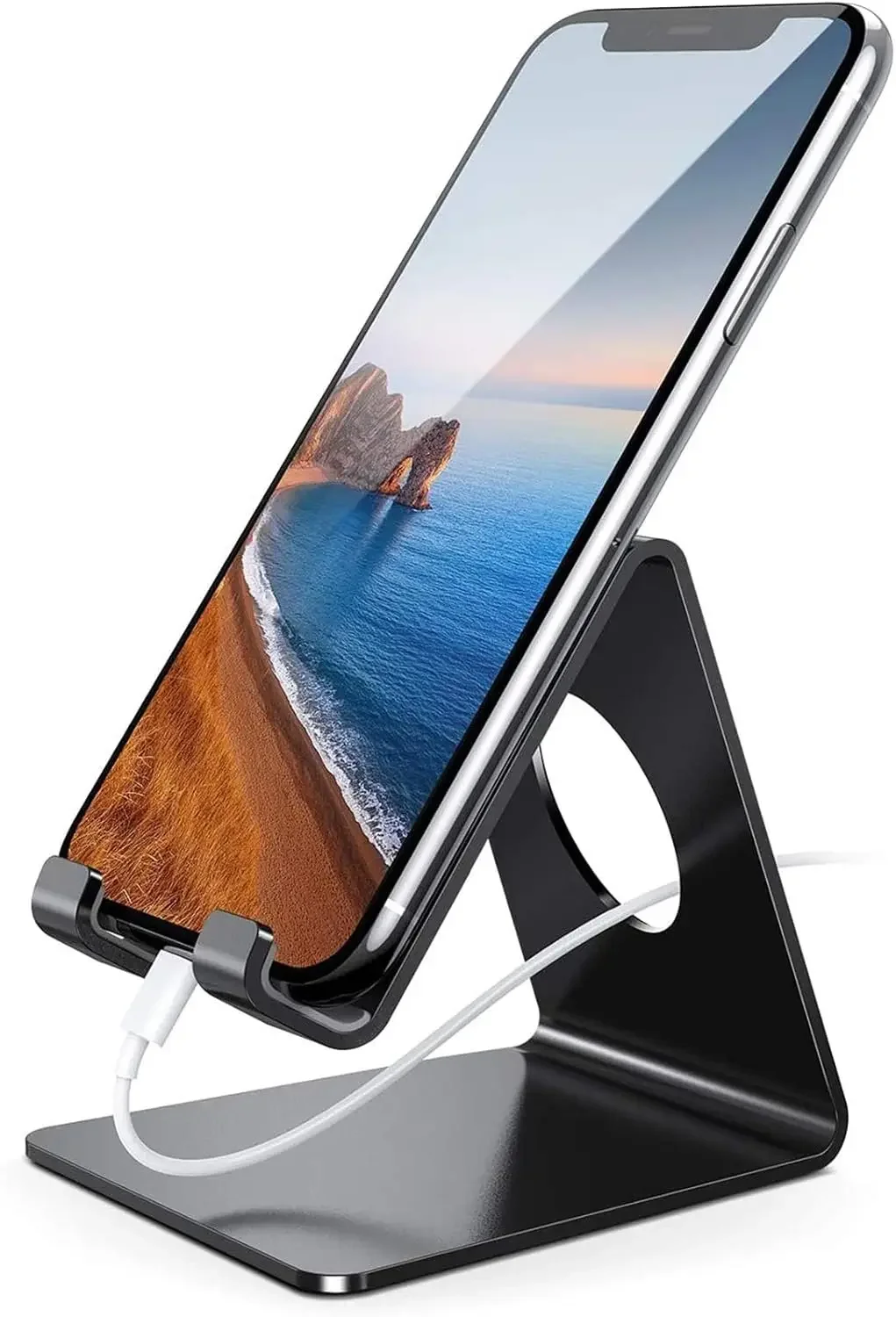 Phone Stand for Desk, Adjustable Holder, Portable Cradle - Black
Phone Stand for Desk, Adjustable Holder, Portable Cradle - Black