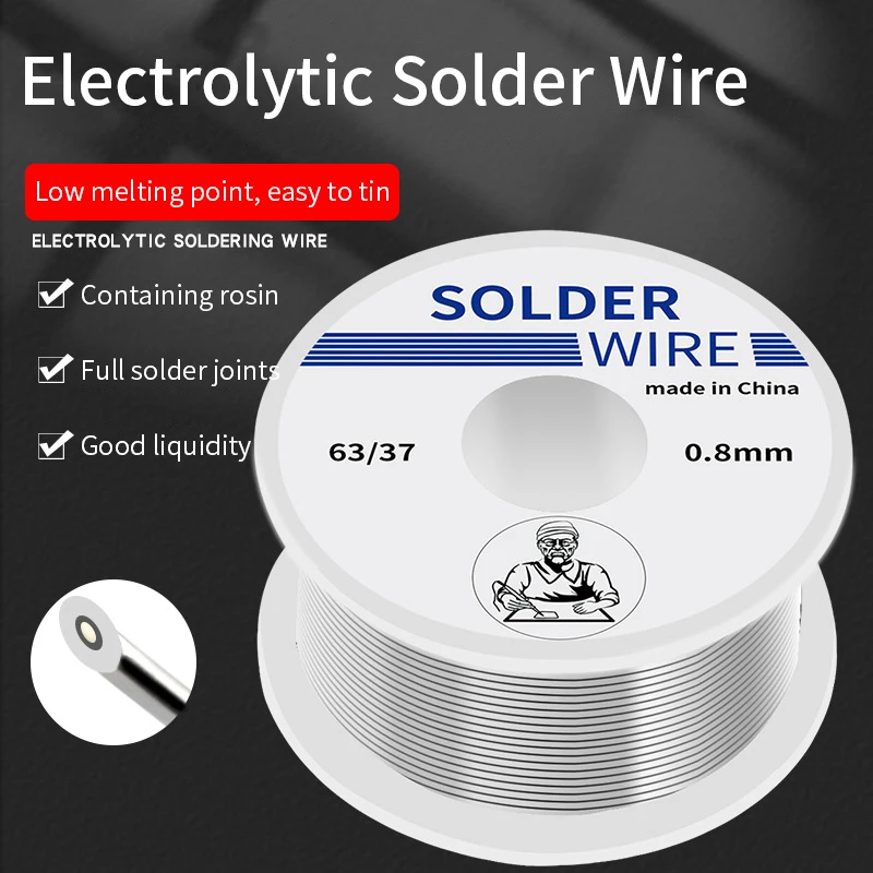 100G 0.6/0.8/1.0/1.2/1.8mm Solder Wire Tin Roll Clean Rosin Welding Core Soldering Wire Flux Reel Tube
100G 0.6/0.8/1.0/1.2/1.8mm Solder Wire Tin Roll Clean Rosin Welding Core Soldering Wire Flux Reel Tube
