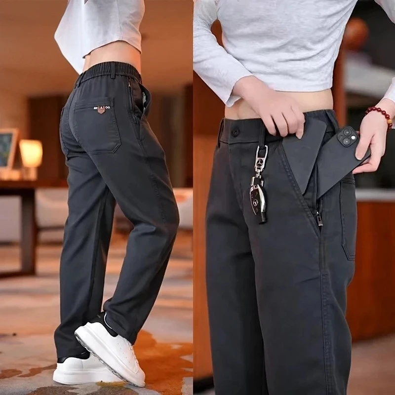 Мужские брюки Busin, повседневные, свободного кроя, прямые, с эластичным поясом, осень 2025, новинка, ткань Lenzing Modal
Мужские брюки Busin, повседневные, свободного кроя, прямые, с эластичным поясом, осень 2025, новинка, ткань Lenzing Modal