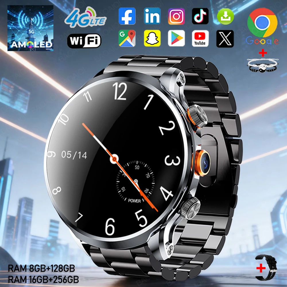 4G Smart Watch 1.95 inch 680*680 HD AMOLED Screen 16GB+256GB RAM 800W Camera GPS NFC WIFI Google Download Smartwatch Android 9.0
4G Smart Watch 1.95 inch 680*680 HD AMOLED Screen 16GB+256GB RAM 800W Camera GPS NFC WIFI Google Download Smartwatch Android 9.0