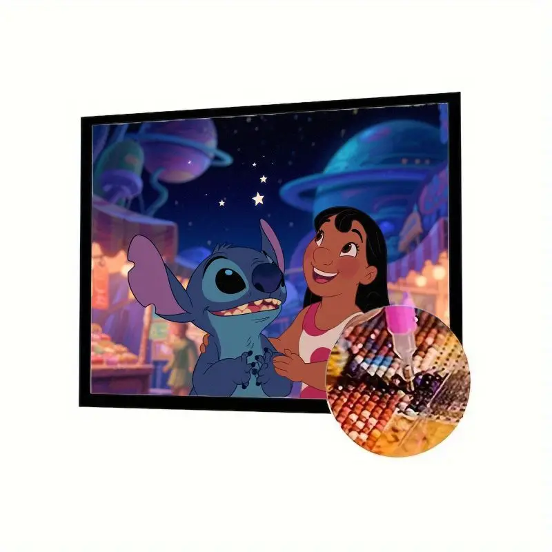 1 шт. Disney Lilo & Stitch 5D набор для алмазной живописи, полная круглая дрель DIY мультфильм Alien Friendship Алмазная художественная вышивка, Featurin 
1 шт. Disney Lilo & Stitch 5D набор для алмазной живописи, полная круглая дрель DIY мультфильм Alien Friendship Алмазная художественная вышивка, Featurin