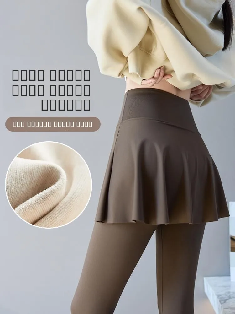 Faux Two-Piece High Waist Thiened Fce Women's Fitn Cycling Yoga arkskin Pants Skirt Tight A-Line Skirt Nylon Fabric
Faux Two-Piece High Waist Thiened Fce Women's Fitn Cycling Yoga arkskin Pants Skirt Tight A-Line Skirt Nylon Fabric