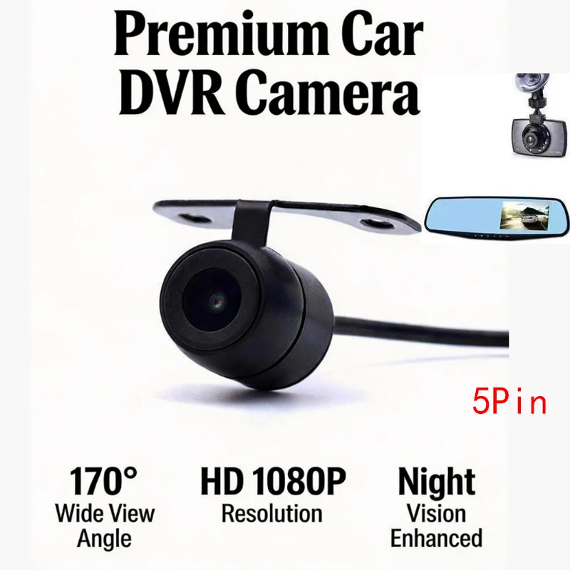 Parking Monitoring Car Rearview Mirror Driving Recorder Camera 5-Pin 720P HD Night Vision Waterproof Parking Camera
Parking Monitoring Car Rearview Mirror Driving Recorder Camera 5-Pin 720P HD Night Vision Waterproof Parking Camera