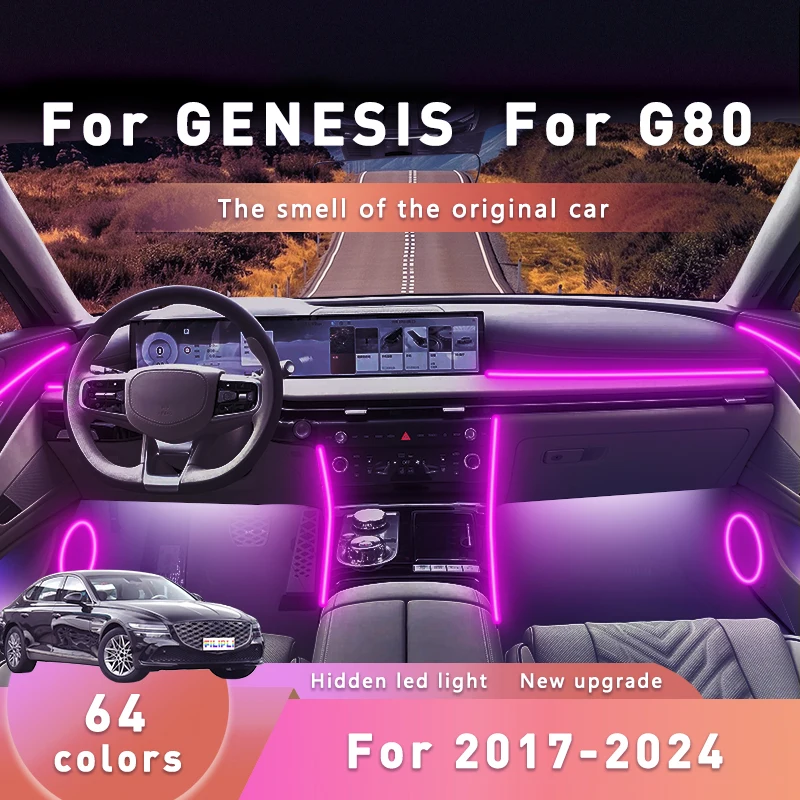 FILIPLI For GENESIS G80 For 2021 Smart Music Dynamic RGB Light USB 12V Powered RGB LED Strip with Smartphone Sync Auto Dimming
FILIPLI For GENESIS G80 For 2021 Smart Music Dynamic RGB Light USB 12V Powered RGB LED Strip with Smartphone Sync Auto Dimming