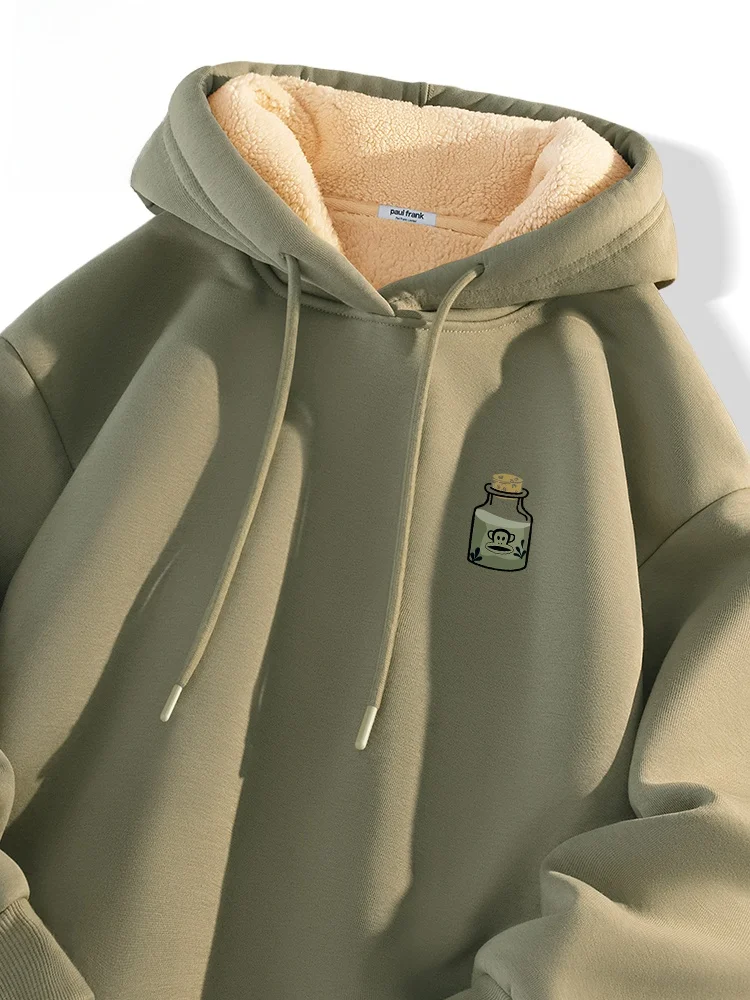 Hooded Sweatirt Men's Winter Thiened Warmth Outerwear een Fce Lined Large Mouth Monkey Casual Sle
Hooded Sweatirt Men's Winter Thiened Warmth Outerwear een Fce Lined Large Mouth Monkey Casual Sle