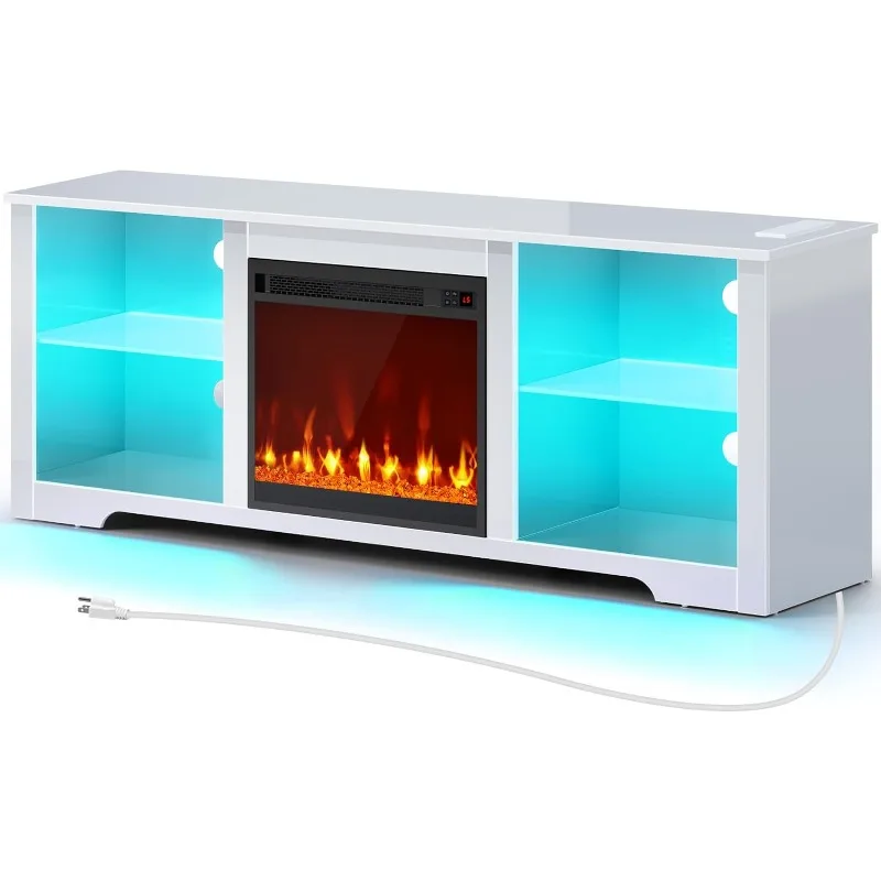 Fireplace TV Stand with Led Lights and Power Outlets, TV Stand for 45/50/55/60/65 inch TVs, Entertainment Center
Fireplace TV Stand with Led Lights and Power Outlets, TV Stand for 45/50/55/60/65 inch TVs, Entertainment Center