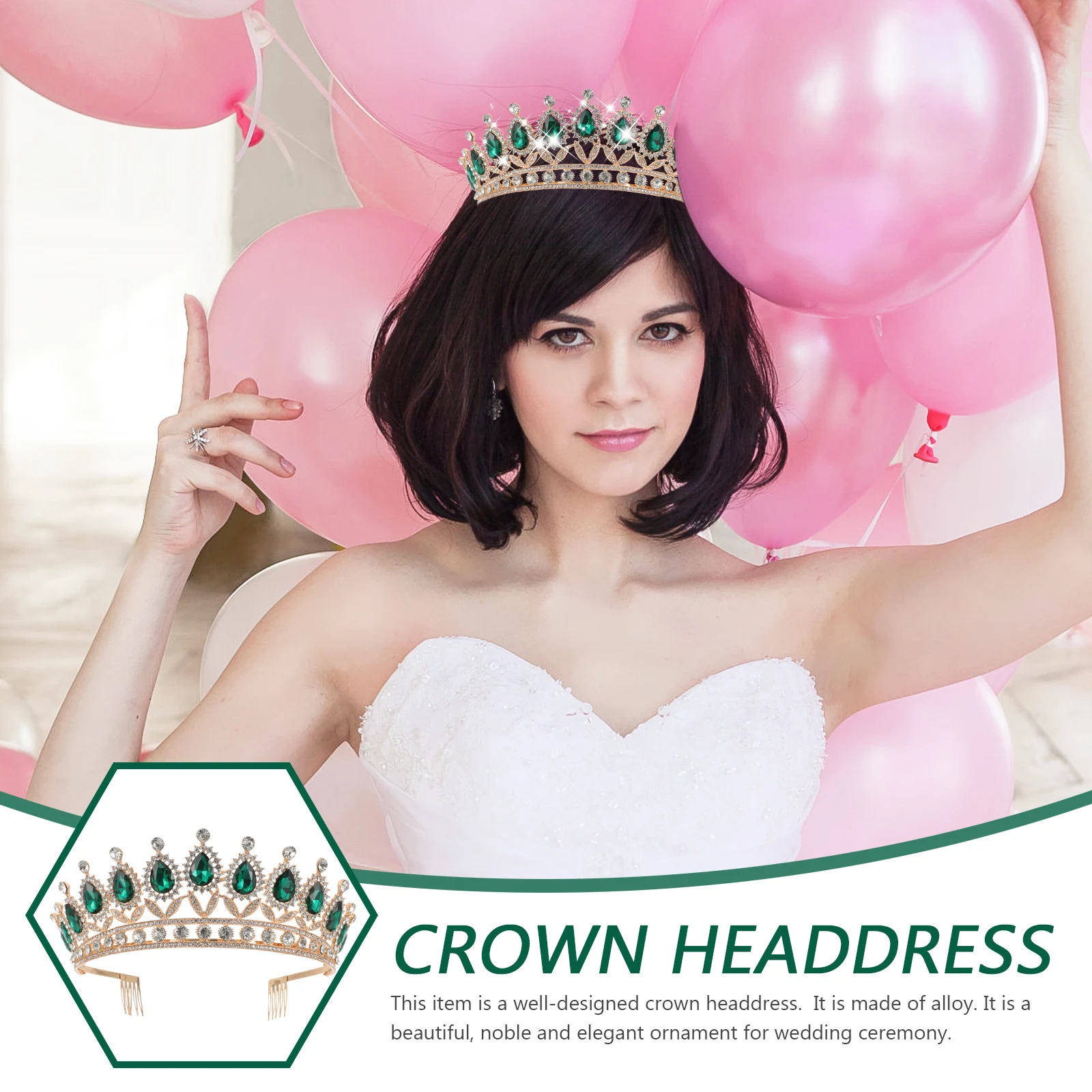 Crystal Crown Bridal Headdress Rhinestone Wedding Party Elegant Vintage Accessories Comb Hair Decorative Alloy
Crystal Crown Bridal Headdress Rhinestone Wedding Party Elegant Vintage Accessories Comb Hair Decorative Alloy