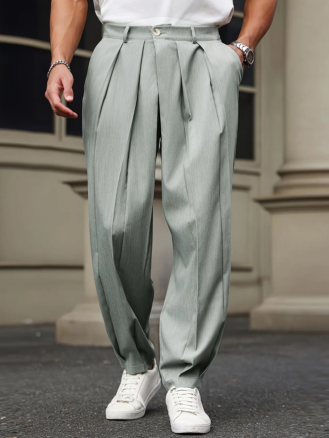 Мужские повседневные брюки свободного кроя, однотонные, с карманами 11 дюймов, прямые, длиной до щиколотки
Мужские повседневные брюки свободного кроя, однотонные, с карманами 11 дюймов, прямые, длиной до щиколотки