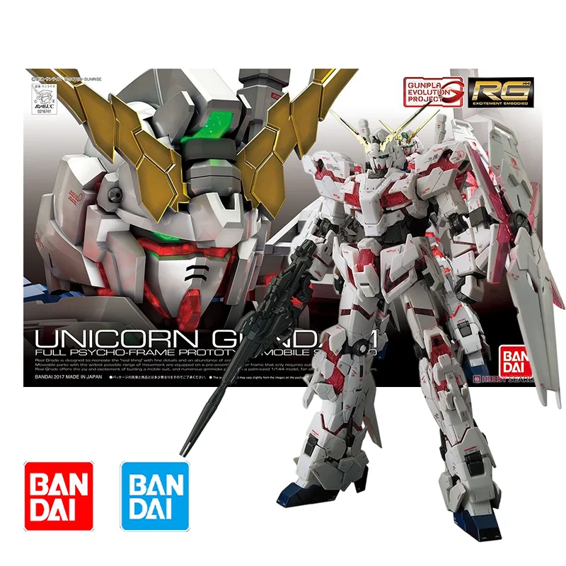 Набор моделей Bandai RG 1/144 единорог GUNDAM, аниме экшн-боец, сборные модели, коллекционная оригинальная коробка, игрушка в подарок
Набор моделей Bandai RG 1/144 единорог GUNDAM, аниме экшн-боец, сборные модели, коллекционная оригинальная коробка, игрушка в подарок