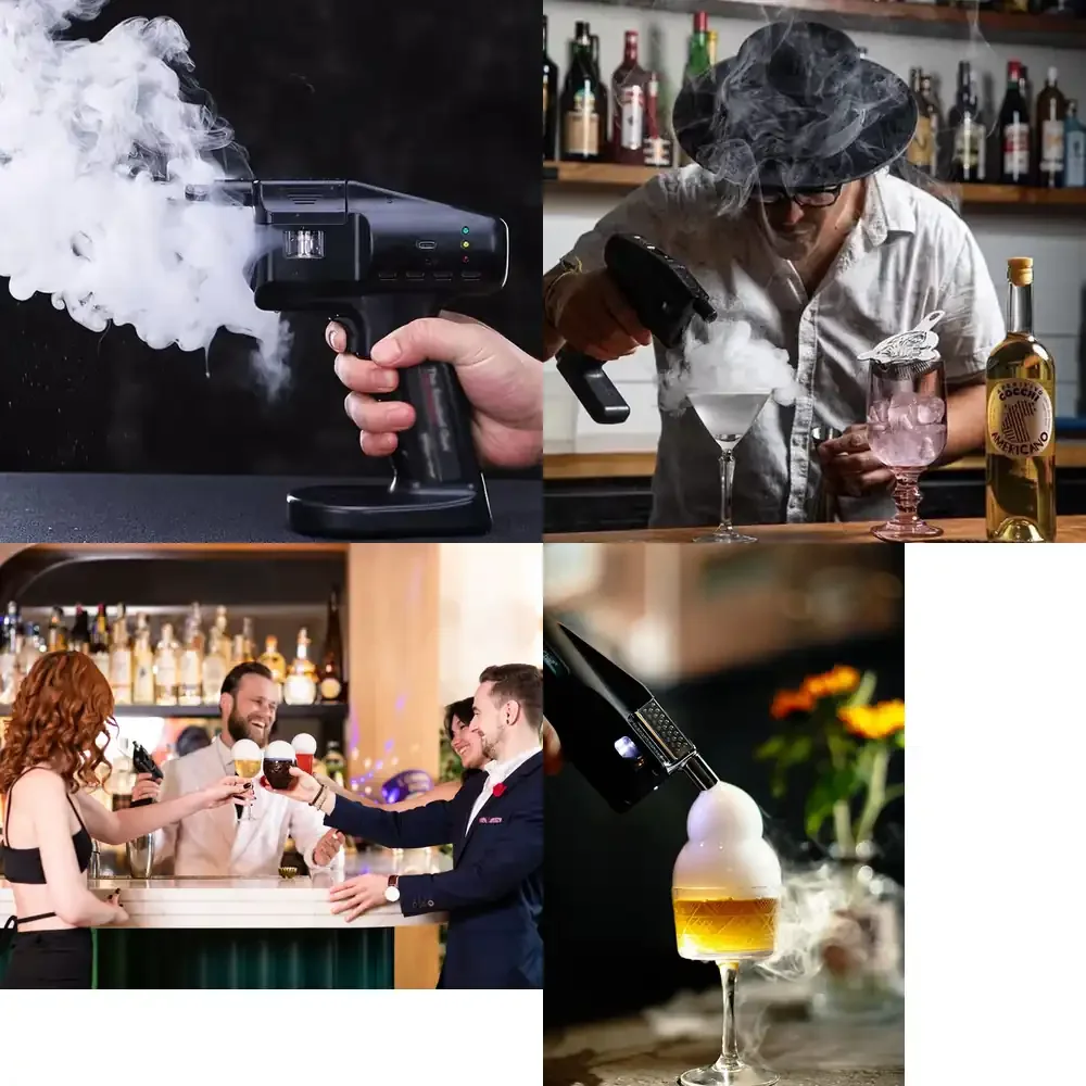Услуга нанесения логотипа OEM. Дымовой инфузор Barman Blaster с возможностью индивидуальной настройки, для создания дымовых пузырьков, молекулярный дымогенератор Bartesian для мужчин.
Услуга нанесения логотипа OEM. Дымовой инфузор Barman Blaster с возможностью индивидуальной настройки, для создания дымовых пузырьков, молекулярный дымогенератор Bartesian для мужчин.