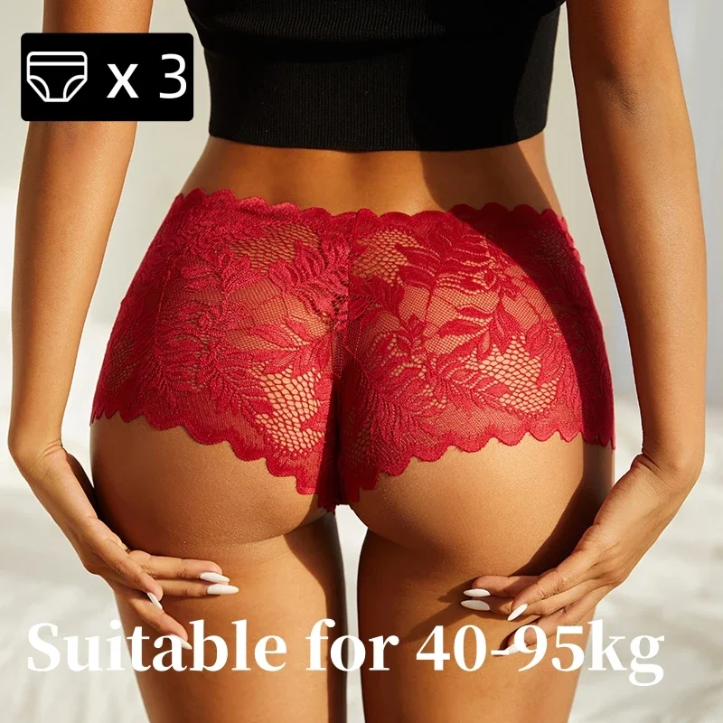 3PCS Women's Underwear New Sexy Panties Lace Underpants Hollow Breathable Women's Panty Mid Waist Briefs Pure Cotton Underpants
3PCS Women's Underwear New Sexy Panties Lace Underpants Hollow Breathable Women's Panty Mid Waist Briefs Pure Cotton Underpants