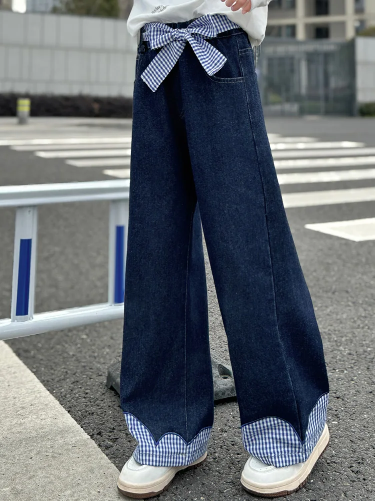 Spring Faion Wide Leg Denim Jeans Girls Middle School Net Color Pants Sli Long Trousers for Teenage Girls
Spring Faion Wide Leg Denim Jeans Girls Middle School Net Color Pants Sli Long Trousers for Teenage Girls