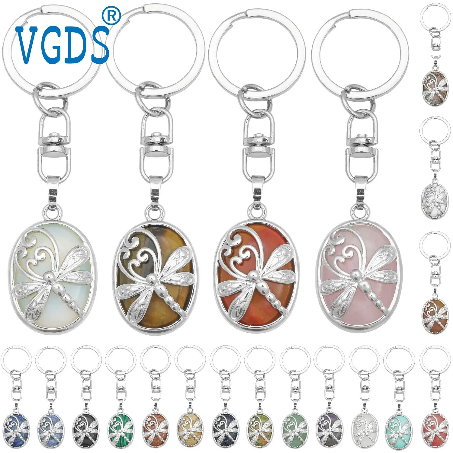 Natural crystal New Fashion Keychain Dragonfly Pendants DIY Men Jewelry Car Key Chain Ring Holder Souvenir For Gift
Natural crystal New Fashion Keychain Dragonfly Pendants DIY Men Jewelry Car Key Chain Ring Holder Souvenir For Gift