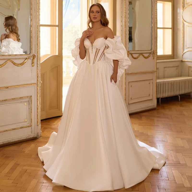 Eightree Элегантные свадебные платья трапециевидной формы Белая шаль с открытой спиной Свадебное платье принцессы Свадебные бальные платья для выпускного вечера по индивидуальному заказу
Eightree Элегантные свадебные платья трапециевидной формы Белая шаль с открытой спиной Свадебное платье принцессы Свадебные бальные платья для выпускного вечера по индивидуальному заказу