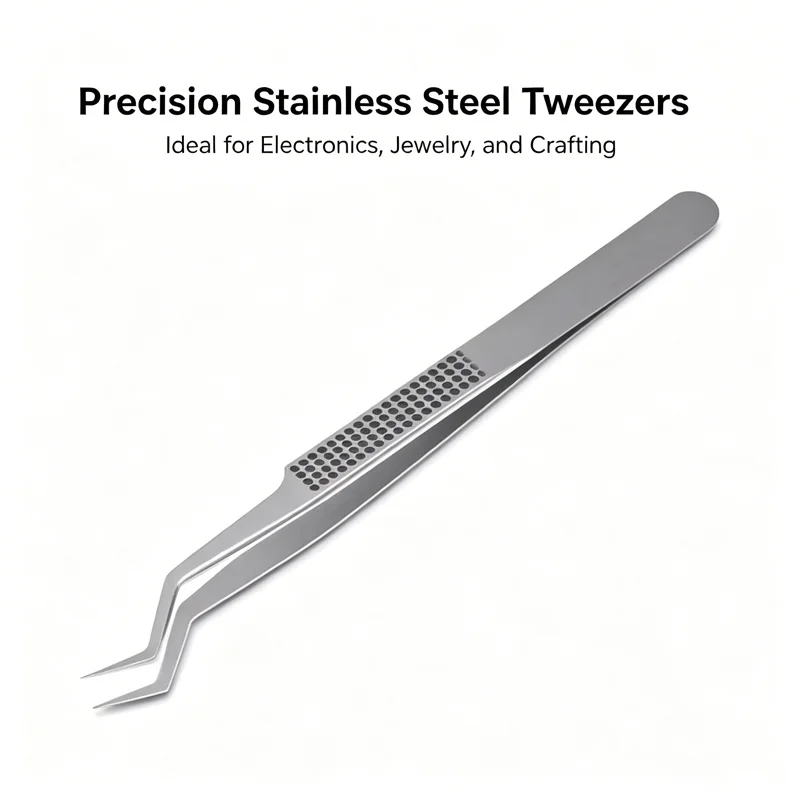 Fine Curved Tip Stainless Steel Tweezers Anti-slip Grain Handle For BGA Chip Solder Tin Planting Mobile Electronic Repair Tool
Fine Curved Tip Stainless Steel Tweezers Anti-slip Grain Handle For BGA Chip Solder Tin Planting Mobile Electronic Repair Tool