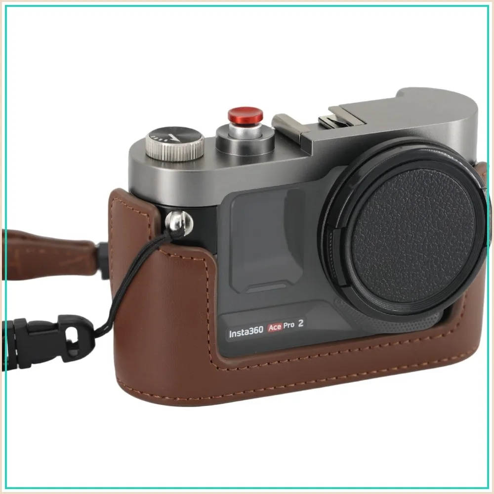 Vintage Camera Cage for Insta360 Ace Pro 2, Aluminum Alloy with Leather, Cold Shoe, Carrying Strap
Vintage Camera Cage for Insta360 Ace Pro 2, Aluminum Alloy with Leather, Cold Shoe, Carrying Strap