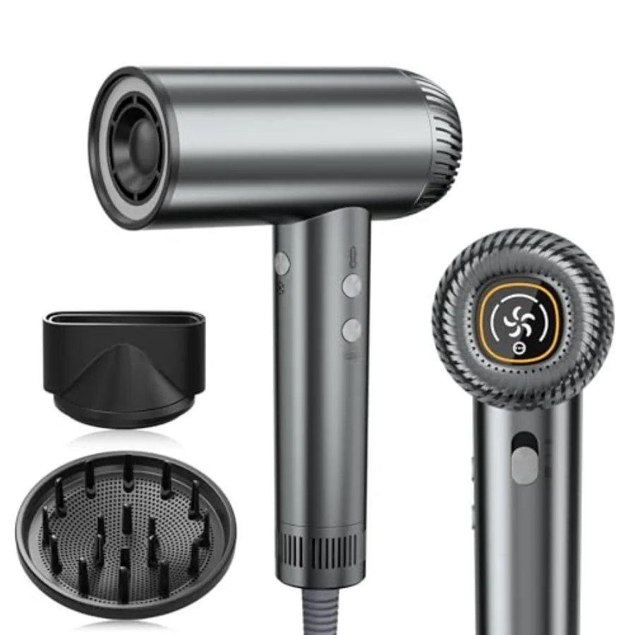 2026 Hair Dryer, 200, 000 RPM Professional High Speed Blow Dryer with Diffuser for Women, 1200M Negative Ionic Hair Dryer with
2026 Hair Dryer, 200, 000 RPM Professional High Speed Blow Dryer with Diffuser for Women, 1200M Negative Ionic Hair Dryer with