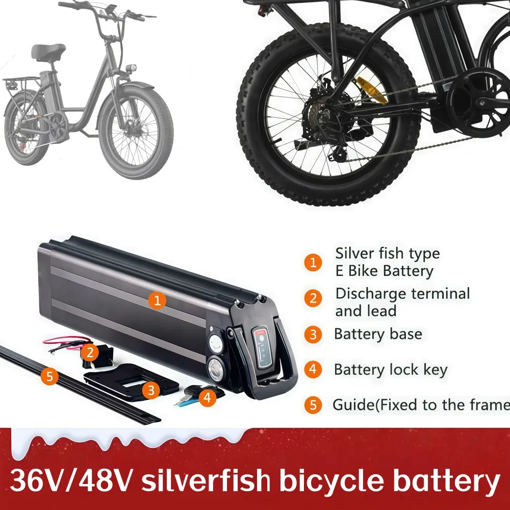 36V/48V 15Ah/17Ah/20Ah Silver Fish Removable Lithium Battery (Built-in BMS) for 250W-1000W Folding E-Two Wheelers .
36V/48V 15Ah/17Ah/20Ah Silver Fish Removable Lithium Battery (Built-in BMS) for 250W-1000W Folding E-Two Wheelers .