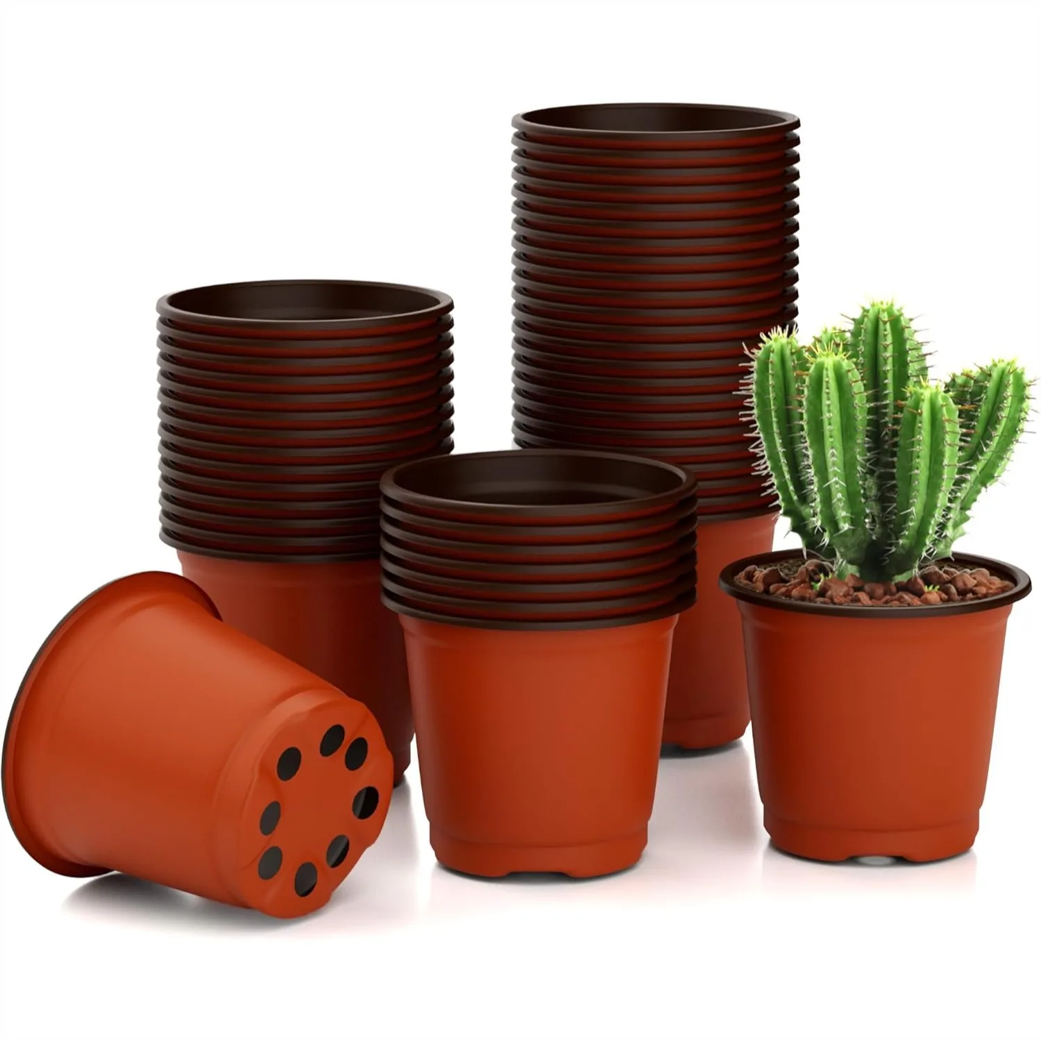 40 PCS Plant Nursery Pots 4 Inch with Drainage Holes for Seed Starting and Transplanting
40 PCS Plant Nursery Pots 4 Inch with Drainage Holes for Seed Starting and Transplanting