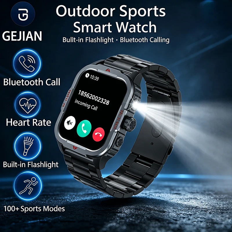 GEJIAN 2026 New 1.83" Smart Watch for Men with Flashlight BT Call IP67 Waterproof Smartwatch 123+ Sport Modes Fitness Tracker
GEJIAN 2026 New 1.83" Smart Watch for Men with Flashlight BT Call IP67 Waterproof Smartwatch 123+ Sport Modes Fitness Tracker