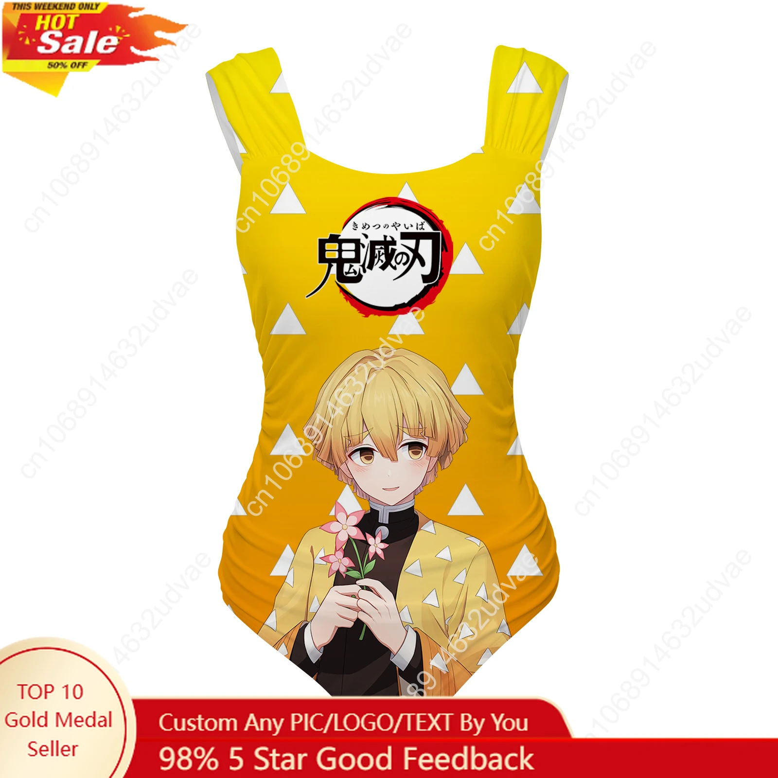 Agatsuma Zenitsu Demon Slayer Swimsuit Wide Strap Women Bathing Suits Personalized Swimwear Bikini Customize Beachwear
Agatsuma Zenitsu Demon Slayer Swimsuit Wide Strap Women Bathing Suits Personalized Swimwear Bikini Customize Beachwear