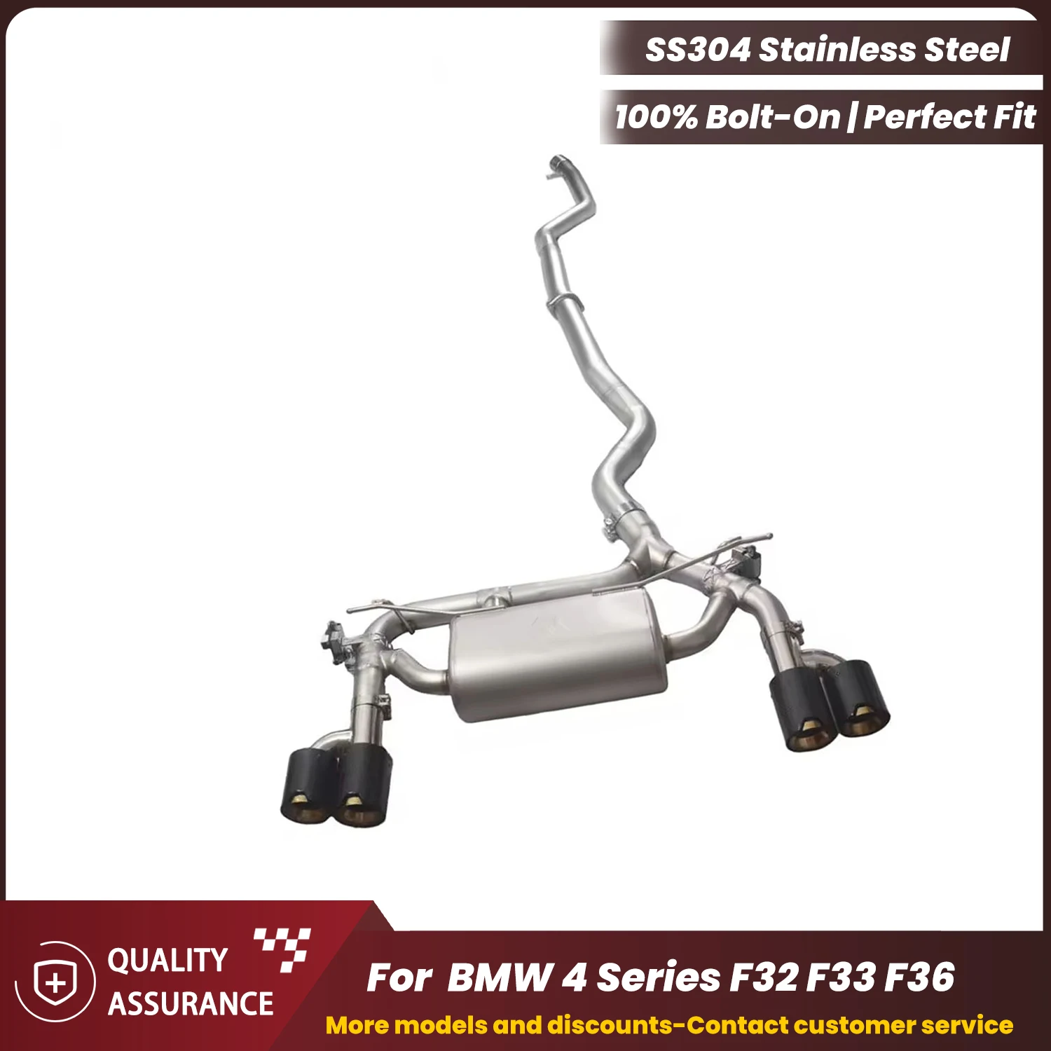 Supercar Performance Sport Sound ECCF SUS304 Catback Exhaust for BMW 4 Series F32 F33 F36 420i 425i 428i 430i 435i 440i
Supercar Performance Sport Sound ECCF SUS304 Catback Exhaust for BMW 4 Series F32 F33 F36 420i 425i 428i 430i 435i 440i