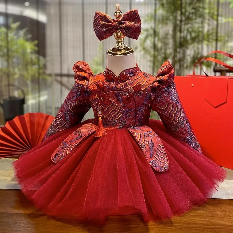 Kids Qipao Dress Chinese Tang Vintage Princess Birthday Party Wedding Tulle Dresses Embroidery Baptism Flower Girls Baby Frocks
Kids Qipao Dress Chinese Tang Vintage Princess Birthday Party Wedding Tulle Dresses Embroidery Baptism Flower Girls Baby Frocks