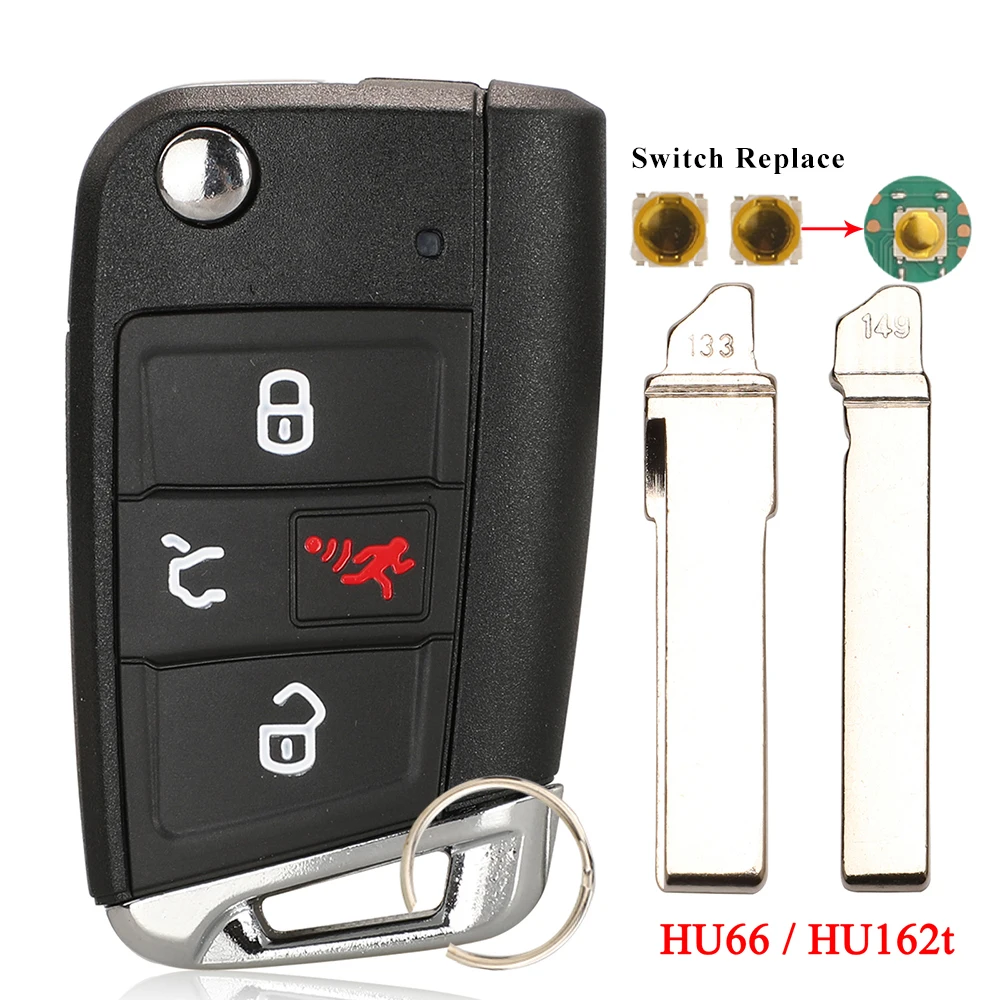 jingyuqin 4 Buttons Flip Car Remote Key Shell Case For VW Seat Ibiza Skoda Superb Golf Mk7 Passat B8 Tiguan allspace HU66 HU162t
jingyuqin 4 Buttons Flip Car Remote Key Shell Case For VW Seat Ibiza Skoda Superb Golf Mk7 Passat B8 Tiguan allspace HU66 HU162t