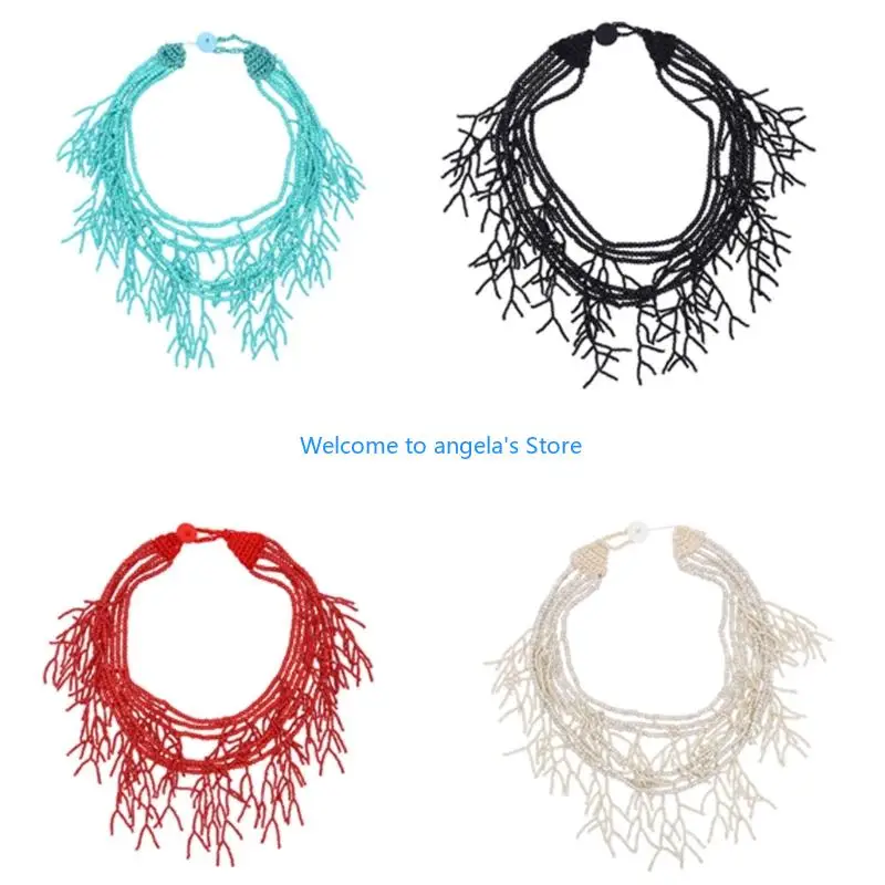 X4YC Hand Strung Beads Necklace for Casual Office Wear and Music Festival Neckwear Multilayer Jewelry For Women Evening Party
X4YC Hand Strung Beads Necklace for Casual Office Wear and Music Festival Neckwear Multilayer Jewelry For Women Evening Party