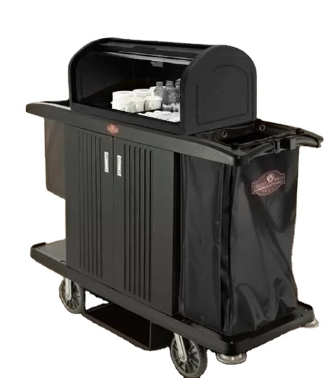 2025Black Color Plastic Housekeeping Cleaning Service Carts with Cover for Hotel
2025Black Color Plastic Housekeeping Cleaning Service Carts with Cover for Hotel