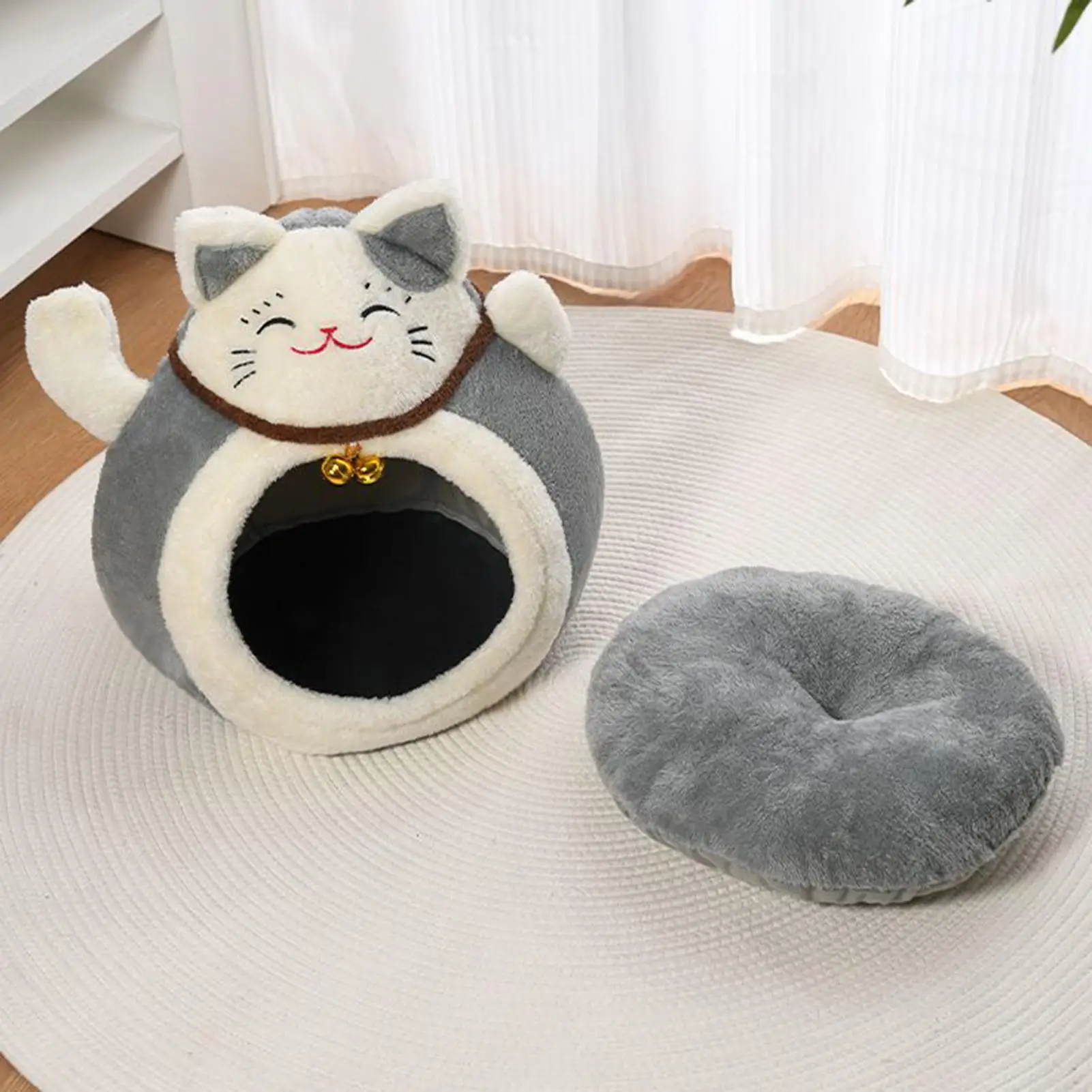 Cat Warming Bed Semi-Enclosed Bunny Cave Cold Weather Kitten House For Cold Weather Winter Indoor Home Apartment Recovery Period
Cat Warming Bed Semi-Enclosed Bunny Cave Cold Weather Kitten House For Cold Weather Winter Indoor Home Apartment Recovery Period