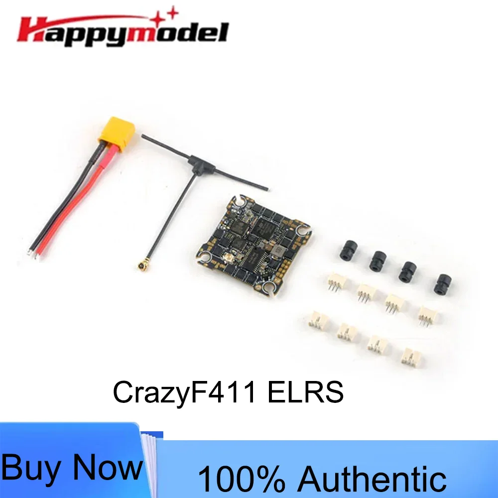 Happymodel CrazyF411 ELRS AIO Flight Controller 20A ESC Built-in UART 2.4GHz ELRS Receiver 2-4S for Toothpick FPV Racing Drone
Happymodel CrazyF411 ELRS AIO Flight Controller 20A ESC Built-in UART 2.4GHz ELRS Receiver 2-4S for Toothpick FPV Racing Drone