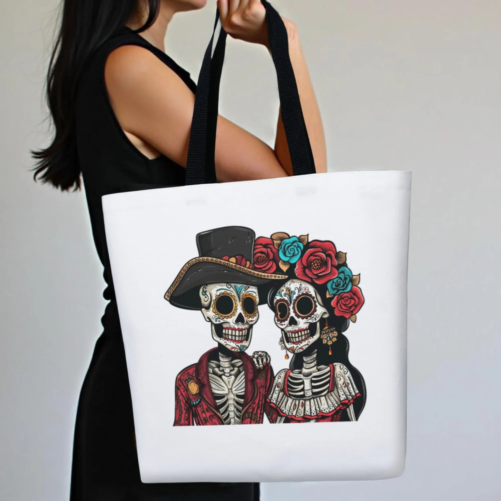 Eco-Friendly Mexican Day of The Dead Canvas Tote Bag Folk Art Shoulder Bag Casual Reusable for Eco Users & Cultural-Art Outings
Eco-Friendly Mexican Day of The Dead Canvas Tote Bag Folk Art Shoulder Bag Casual Reusable for Eco Users & Cultural-Art Outings