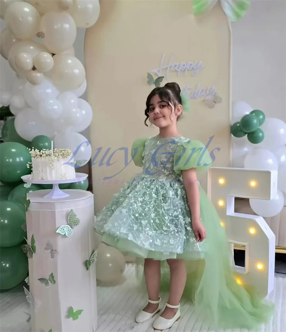 Lovely Green Tulle Sequined Luxury Flower Girl Dress For Princess Wedding Short Sleeves Birthday Dresses Ball Gowns Customized
Lovely Green Tulle Sequined Luxury Flower Girl Dress For Princess Wedding Short Sleeves Birthday Dresses Ball Gowns Customized