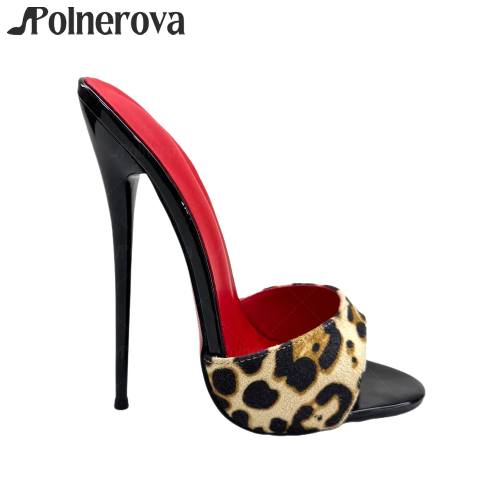 16cm Leopard Print Open Toe Mules Black and White Zebra Striped Slippers Peep Toe Slip on Stilettos Sexy Lacquered Heel Slippers
16cm Leopard Print Open Toe Mules Black and White Zebra Striped Slippers Peep Toe Slip on Stilettos Sexy Lacquered Heel Slippers