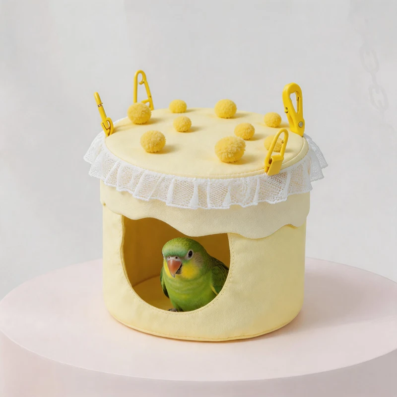 Cake Decor Shaped Parrot Summer Cooling Breathable Hanging Nest Cockatiels Parakeets Birdcage with Hooks Pet Birds Small Cages
Cake Decor Shaped Parrot Summer Cooling Breathable Hanging Nest Cockatiels Parakeets Birdcage with Hooks Pet Birds Small Cages